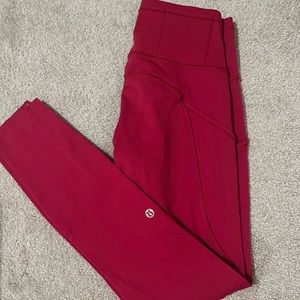 Lululemon legging 25’ inseam wild berry